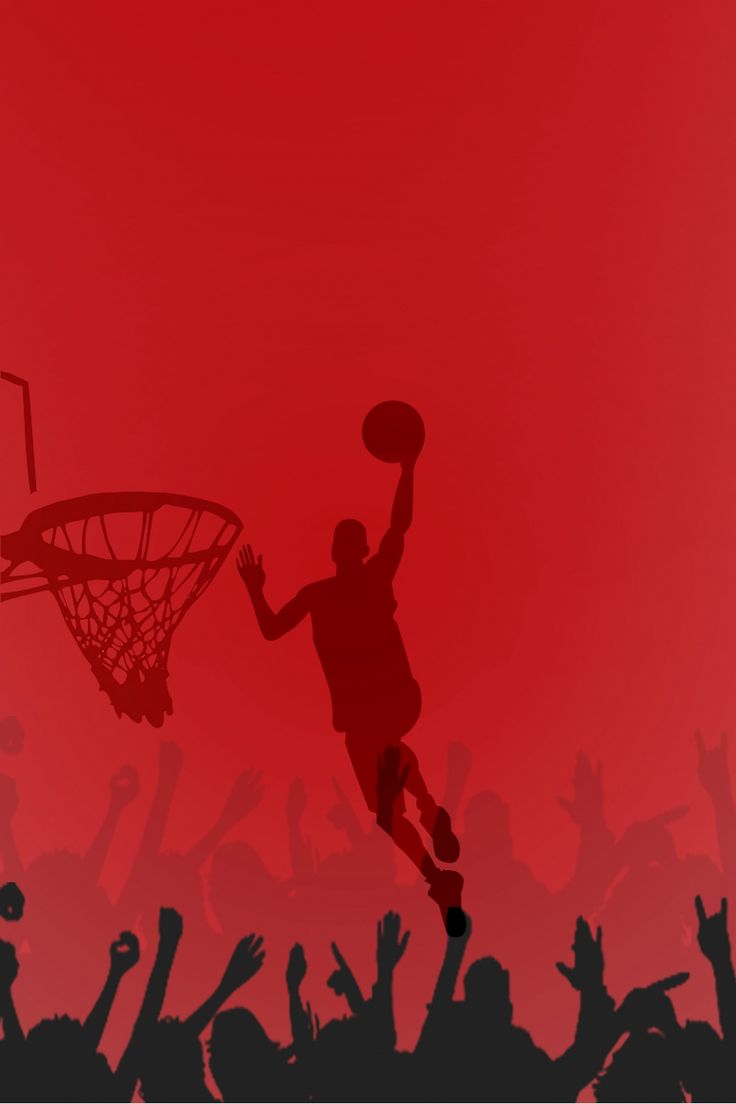 Basketball slam dunk silhouette
